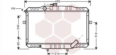 VAN WEZEL Radiaator,mootorijahutus 82002068